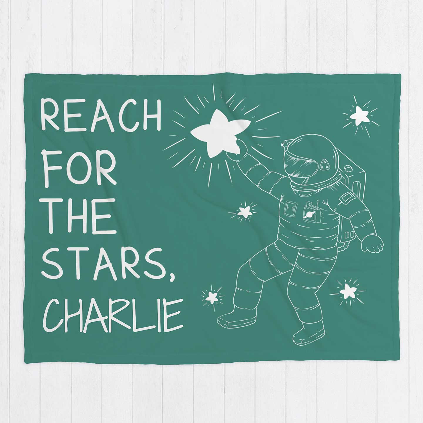 Reach For The Stars Personalised Kids Blanket